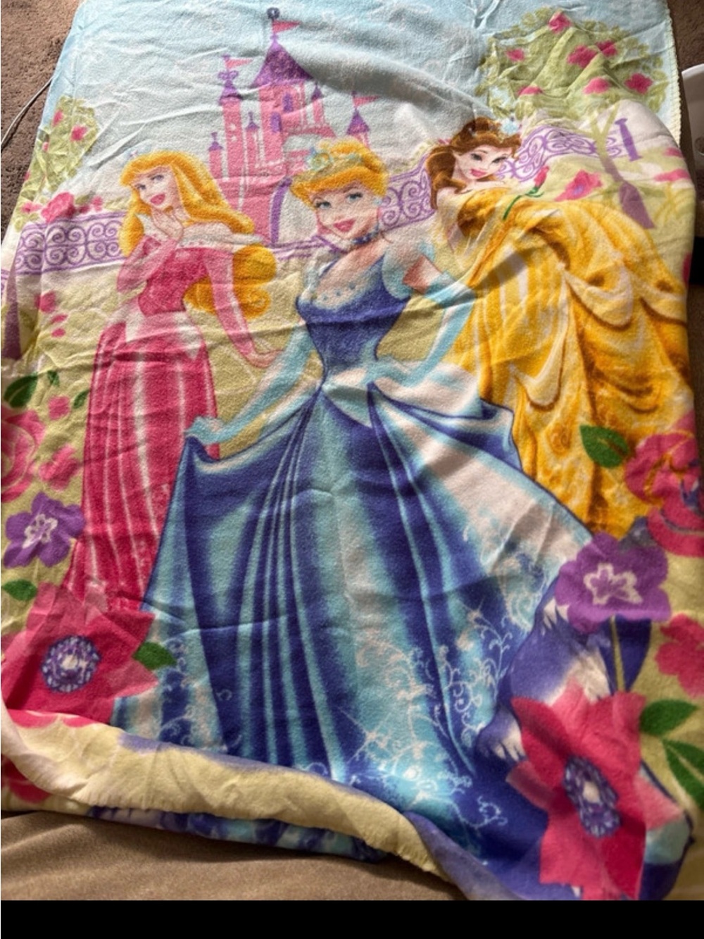 Princess-Themed Throw Blanket